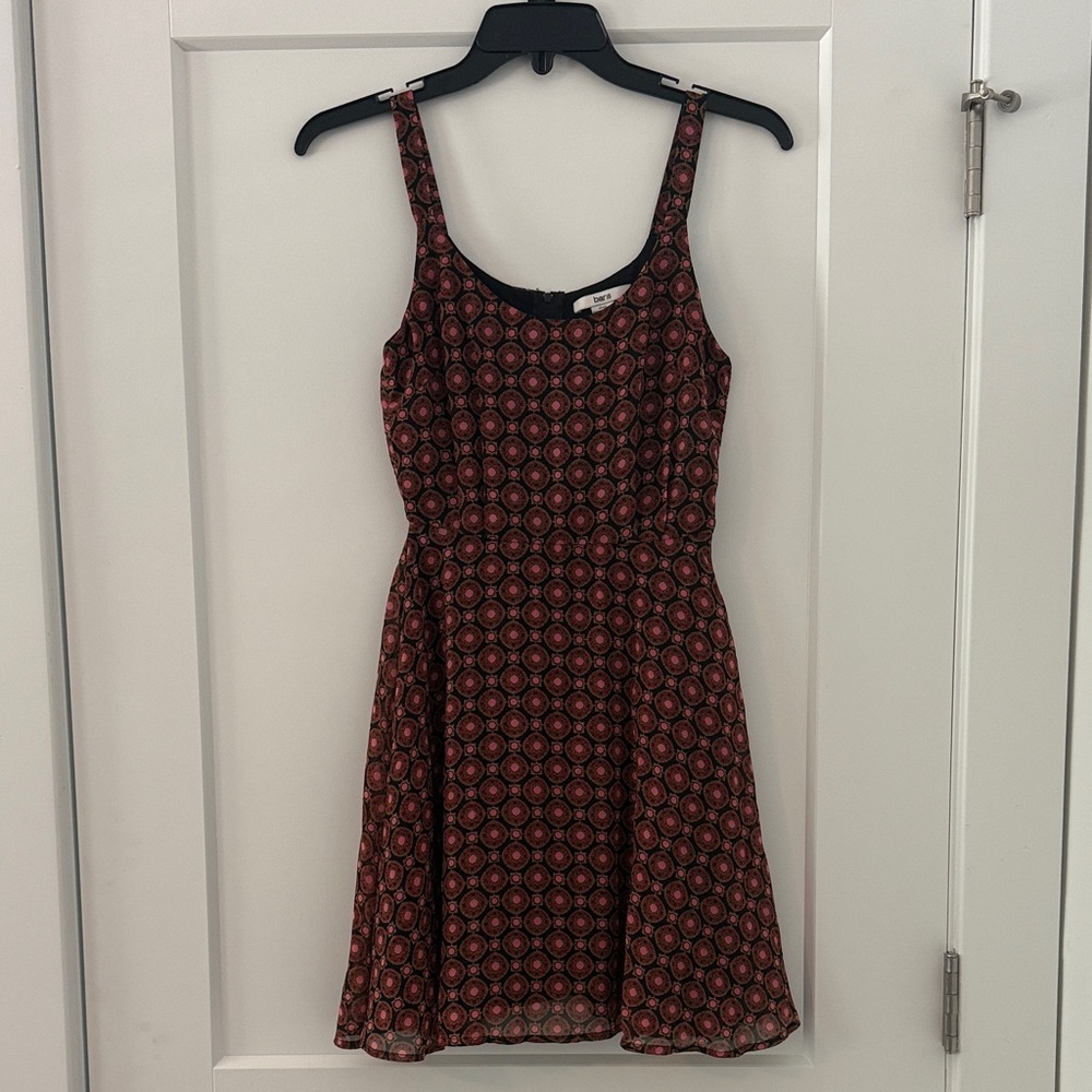 Bar III Red and Black Geometric Mini Dress